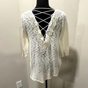 Women’s Cris-Cross Open Back Sweater - M